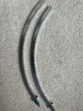 Two Vintage 60s 70s Ludwig Bass Drum Spur Legs - Small Curved 3/8 Spurs