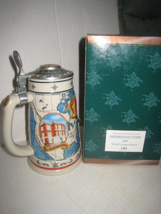 Anheuser - Busch Collector ' s Club 1996 Membership Stein;CB3;World ' s Largest Brewer 2