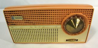 Vtg Westinghouse 8 Transistor Pocket Radio,  Model H - 695p8,  Pink