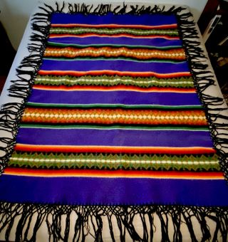Vintage Purple Pendleton Beaver State Tribal Native Wool Blanket Shawl W/fringe