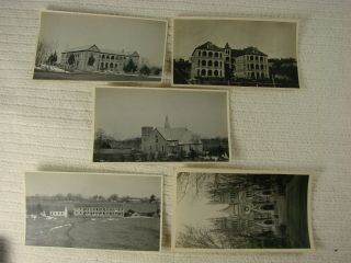 5 Antique China Peking Photographs Of American Churches Schools In China C.  1919