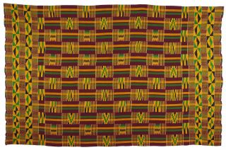 African Kente Hand Woven Cloth Ashanti Asante Akan Home Decoration Textile Ghana