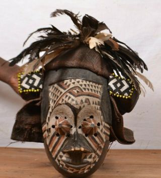 African Tribal Art,  Kuba Mask From Southeastern Congo (zaire)