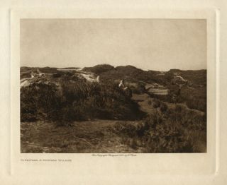 1928 Photogravure On Vellum,  Edward Sheriff Curtis,  Mihkoyak,  A Nunivak Village