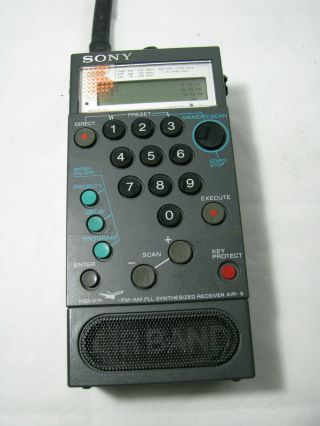 Vintage Sony Air - 8 Handheld Psb/air/fm/am 4 Bands Scanner Radio
