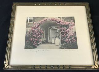 Wallace Nutting Framed Hand Colored Photograph The Coming Out Of Rosa Signed