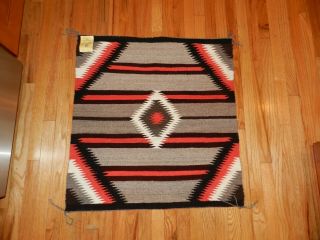 Navajo,  Rug,  Handwoven,  Red,  Grey,  Black,  Brown,  32 In X In,  Crownpoint,  Annie Succo