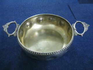 Antique Quadruple Silver Plate Bowl With Floral Handles By Tufts (1875 - 1891)