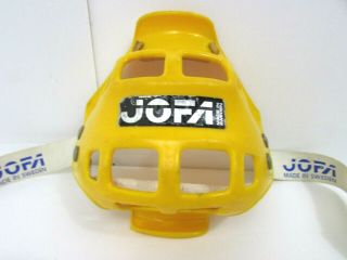 Vtg Old School Bmx Jofa Sweden Yellow Mouth Guard Face Jt Racing Hockey Mx Moto