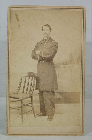 1860s Civil War Union Navy Officer Signed Cdv Photo At Orleans Brown Water