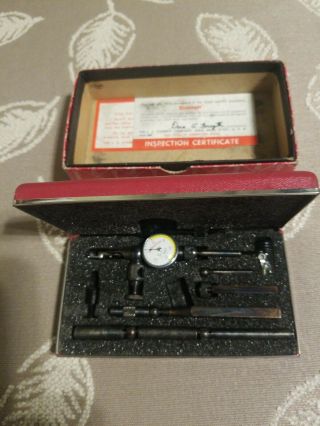 Vintage Starrett " Last Word " Dial Indicator Set 711 Gcsz,  Made In The Usa