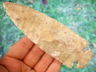 Fine 4 15/16 Inch Missouri Dovetail Point With G10 Arrowheads Artifacts