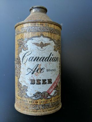 Vintage Canadian Ace Brand Cone Top Beer Can 12oz