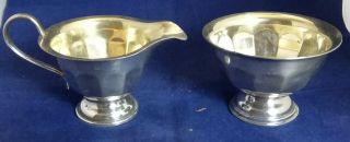 Vintage Silver Plated Milk Jug And Sugar Bowl