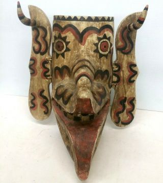 Dayak " Hudoq " Mask From Borneo Carved Wood Mask