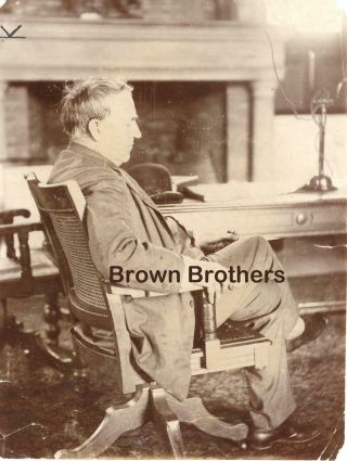 Vintage 1900 Inventor Thomas Edison Silver Gelatin Photo By Brown Bros