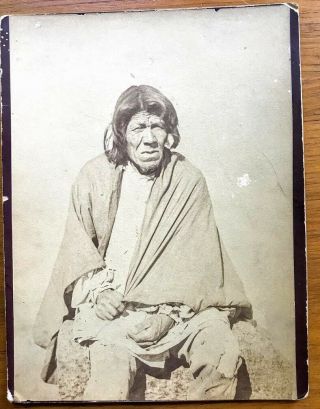 Ca.  1890 Antonio Jose Vigil,  Nambe Governor Native American Hillers Cabinet Card