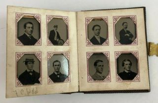 Untouched 1860 ' s Gem Tintype Miniature Photo Album Includes Civil War Soldier 5