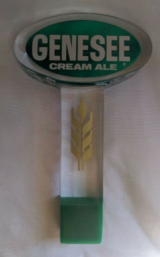 Genesee Cream Ale Lucite Beer Keg Tap Handle 6 In Tall