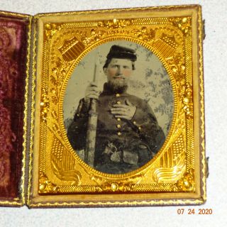 Civil War Soldier (double Armed) 1/6 Ambrotype Full Case