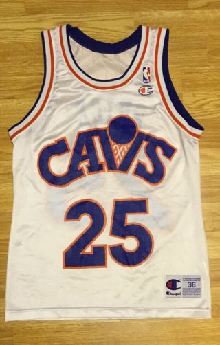 Vintage Champion Cleveland Cavaliers Mark Price White Jersey Size 36