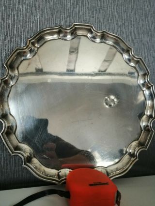 Barker Ellis Silver Plate On Copper Tray/platter On 3 Claw Feet
