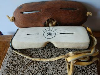 Inuit Eskimo Snow Goggles Bone & Wood 2