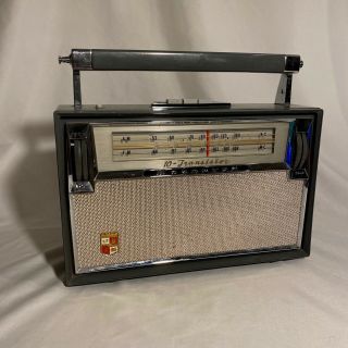 Vintage Magnavox 10 Transistor Am/fm Radio Model Fm - 90 6v