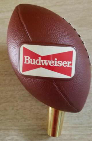 Vintage Budweiser Football Beer Tap Handle Brass & Plastic Made In Usa