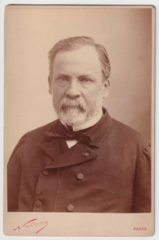 Louis Pasteur Scientist By Nadar Paris France 1880s French Science Cabinet Photo
