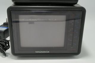Vintage Magnavox Perfect View Portable TV and Radio Model CJ3922 W/Remote,  Power 2