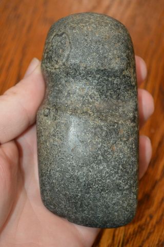 Archaic 3/4 Grooved Granite Axe Seward Co,  Kansas 4.  5 X 2 Great Polish