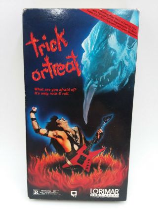 Trick Or Treat Vhs Vintage Classic 1980s Horror Ozzy Osbourne Gene Simmons.