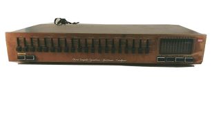 Vintage Bsr Model Aql - 300 Stereo Graphic Equalizer/spectrum Analyzer