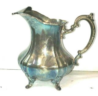 Vintage Epca Lancaster Rose By Poole 400 Silver Plate Footed Creamer