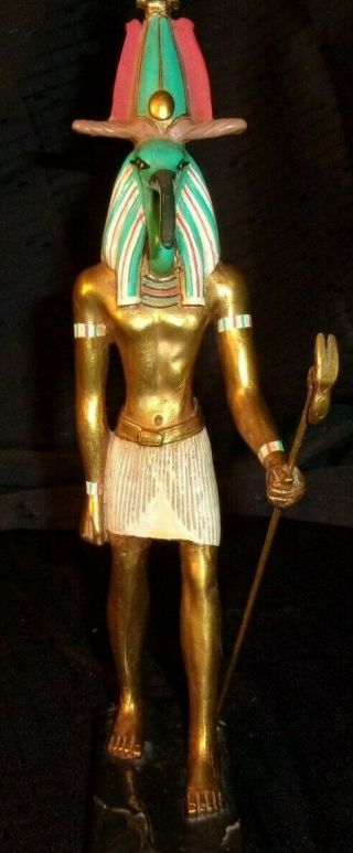 Agi - Artisan Guild International Standing God Thoth Egyptian Gold Statue 13 "