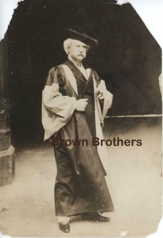 Vintage 1907 Author Writer Samuel Clemens Mark Twain @oxford Photo By Brown Bros