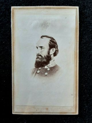 General Thomas " Stonewall " Jackson Cdv - Augusta Georgia Gallery - Confederate Rarity