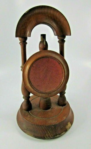 Vintage Pocket Watch Holder Wood Display Stand Base With Hanger For Watch