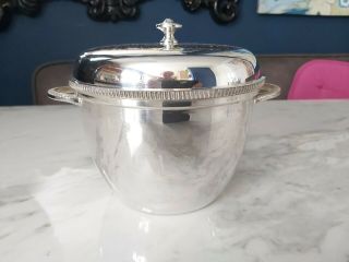 A Vintage Silver Plated Ice Bucket By J.  B Chatterley.  Early 1900.  S.  Very Ornate.