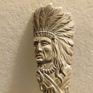 Sterling Silver Spoon Indian Chief Design