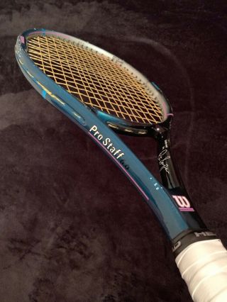 Vintage Wilson Pro Staff 6.  0 95 Pete Sampras Midsize Racket 4 3/8 Tennis Racquet
