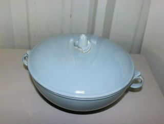 Vintage T.  S.  &t.  Lu - Ray Pastels Blue Dish W/ Cover