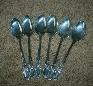 Wm A Rogers Oneida Ltd Park Lane Chatelaine Dowry Set Of 6 Spoons Silverplate