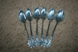 Wm A Rogers ONEIDA LTD Park Lane Chatelaine Dowry Set of 6 Spoons Silverplate 2