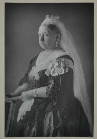 1890 Cabinet Card Portrait Photo Royal Queen Victoria Downey