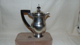 Vintage Silver Teapot With Black Wooden Handle 21 On Bottom