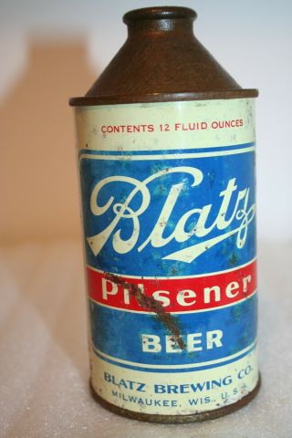 Blatz Pilsener Beer Hp Irtp Cone Top - Blatz Brewing Company,  Milwaukee,  Wi.