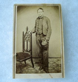 Cdv Civil War 161st Ny York Volunteer Regiment Company D Soldier