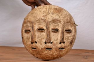 African Tribal Art,  Double Face Lega Mask From Drc Congo